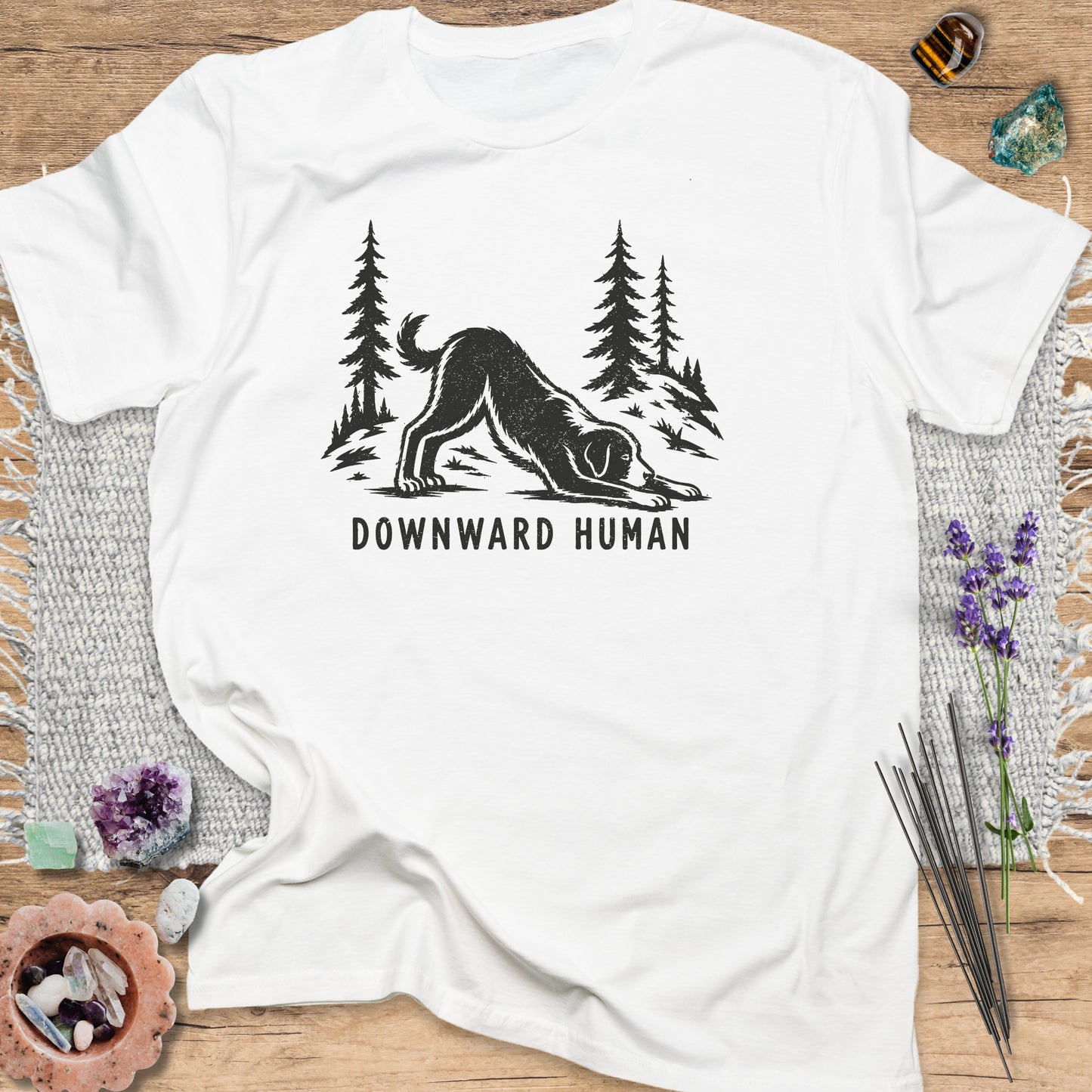Downward Human White