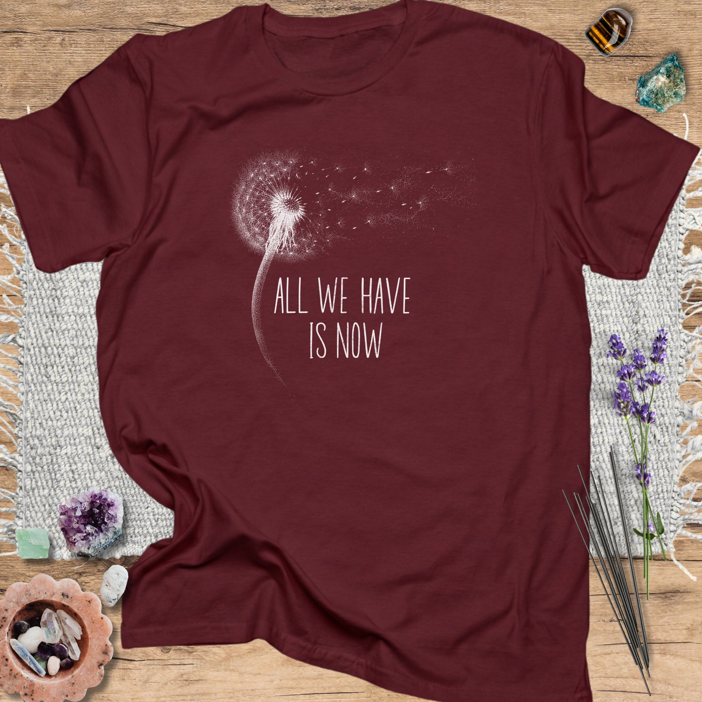 All We Have Is Now T-Shirt Maroon