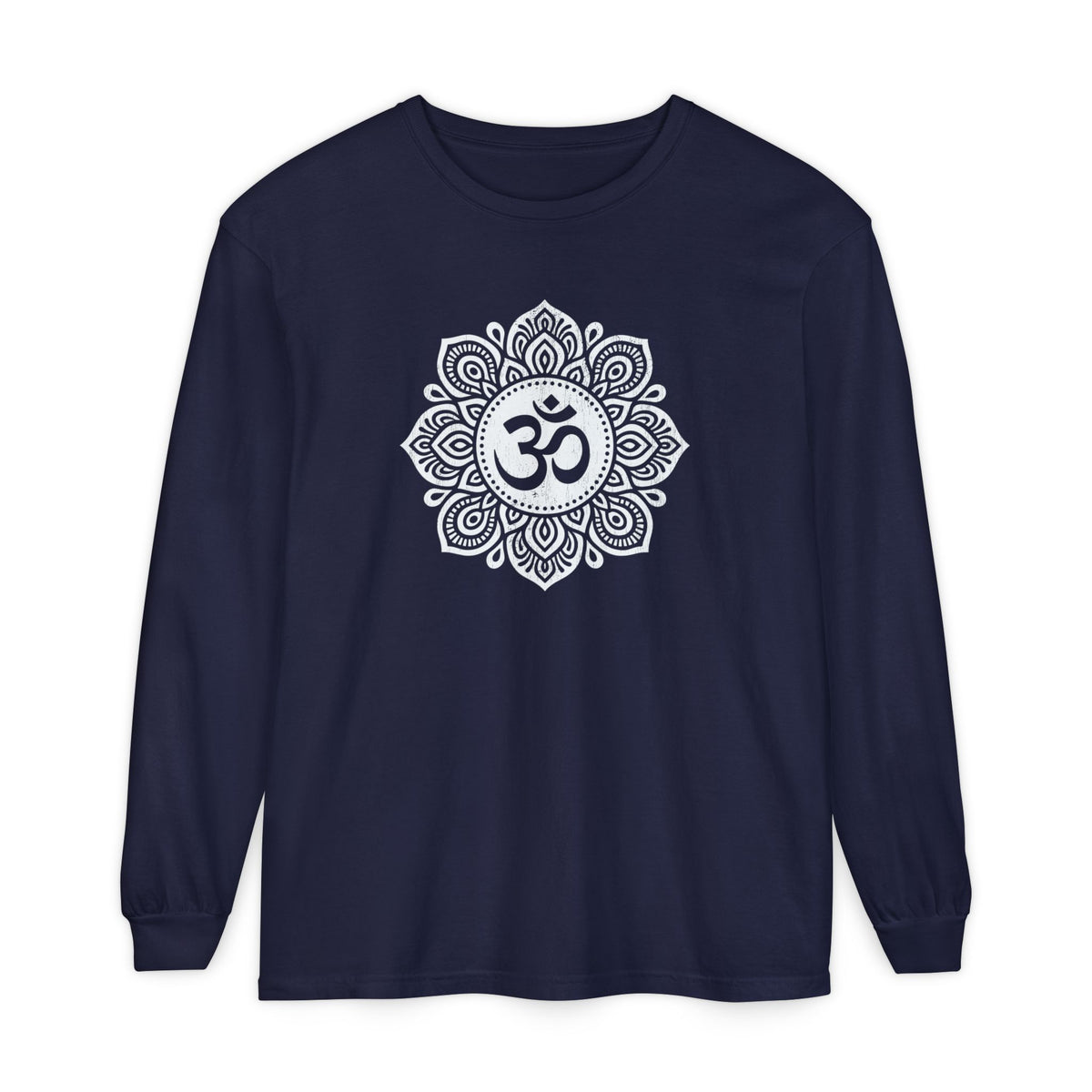 Om Mandala Long Sleeve Shirt True Navy