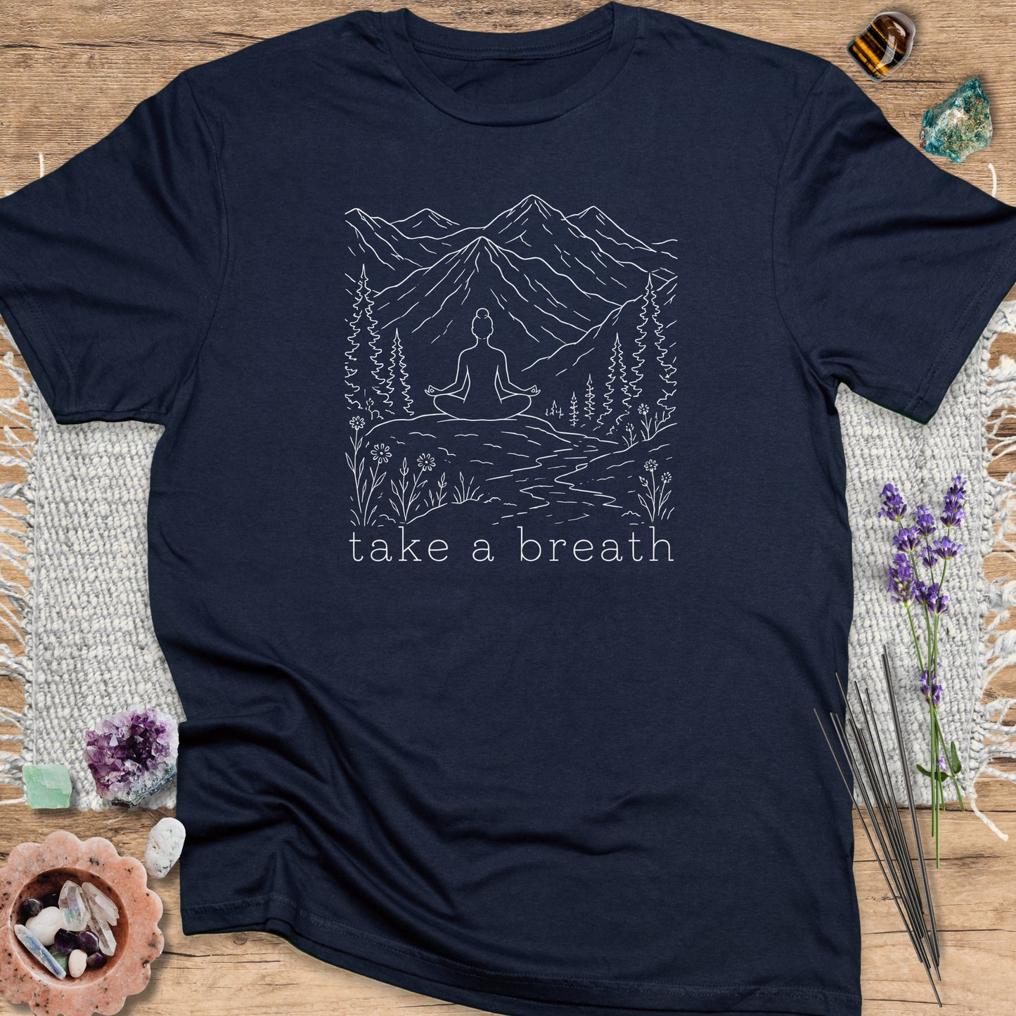 Take a Breath T-Shirt Navy