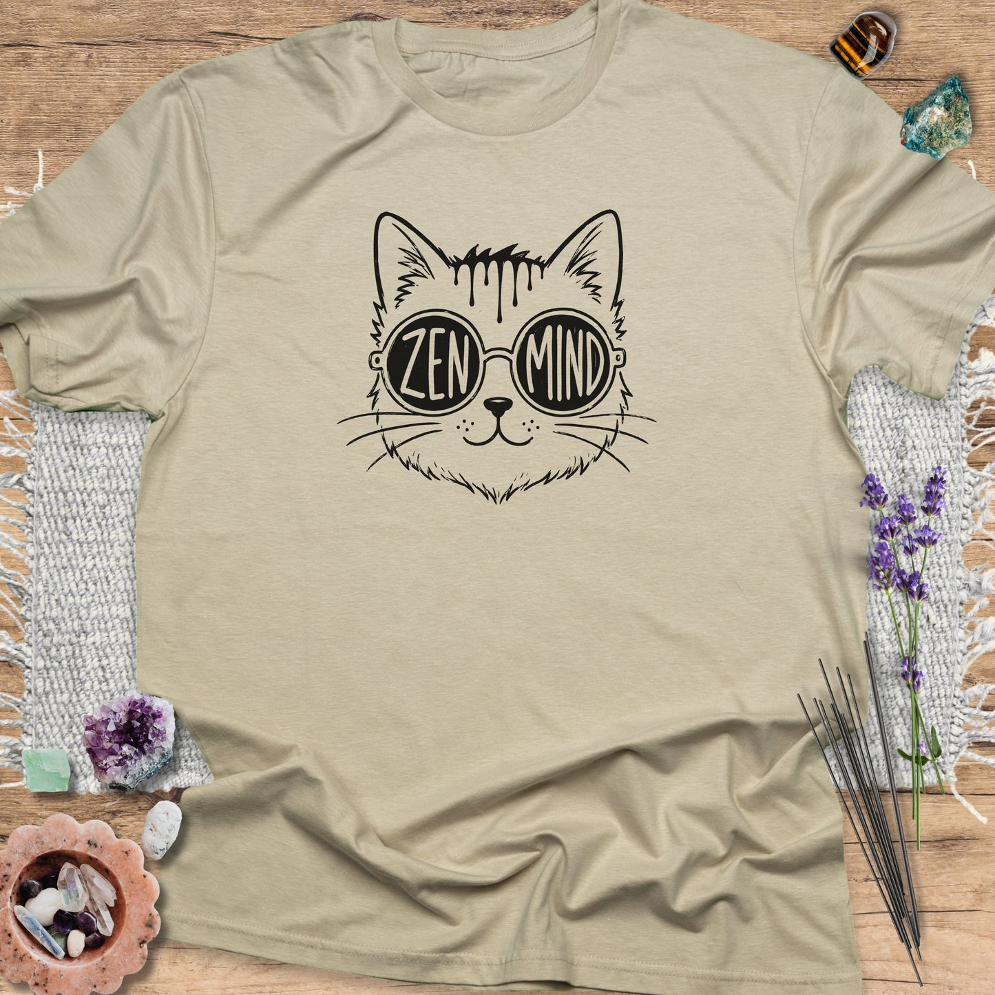 Zen Mind Cat T-Shirt