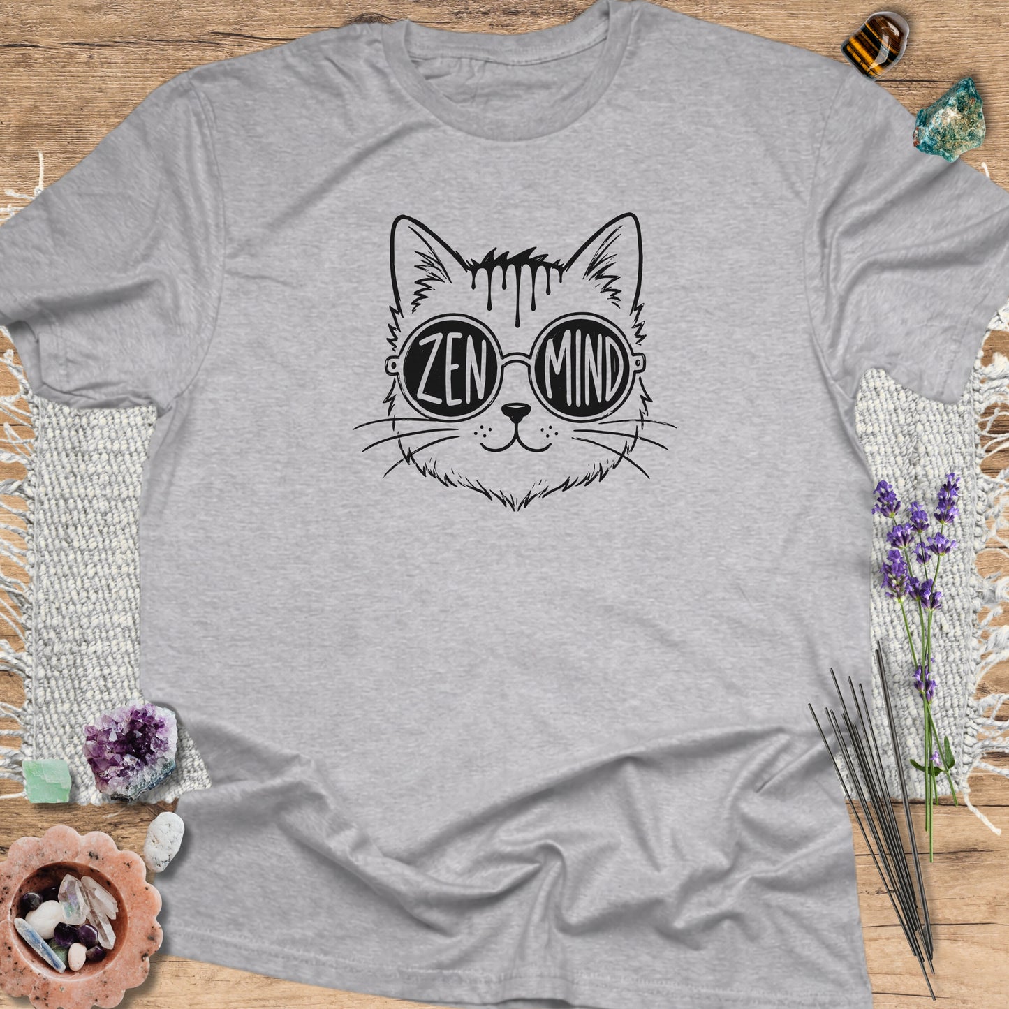 Zen Mind Cat T-Shirt