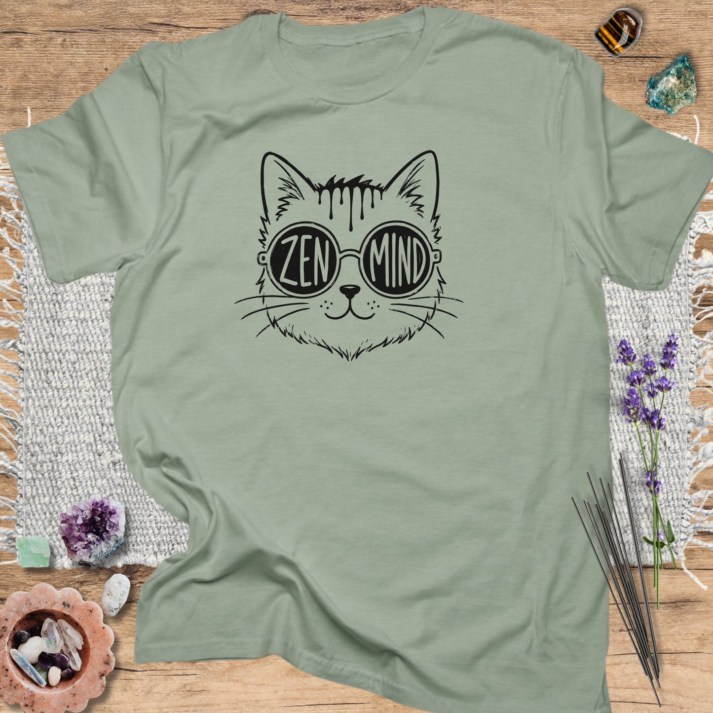 Zen Mind Cat T-Shirt