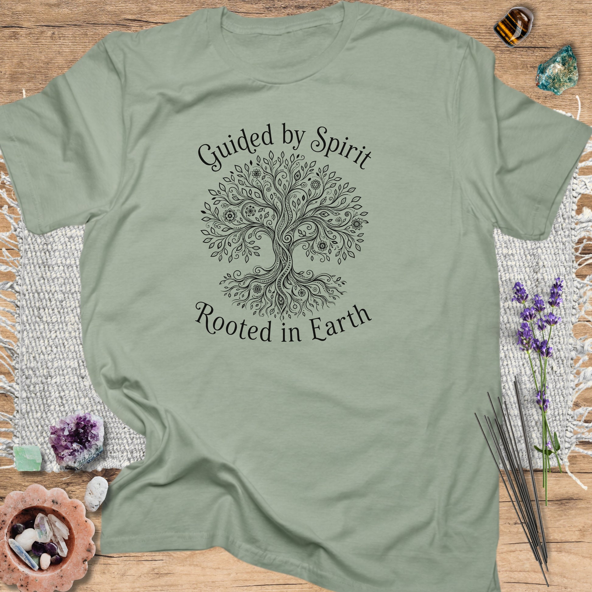 Guided by Spirit Tree T-Shirt Sage