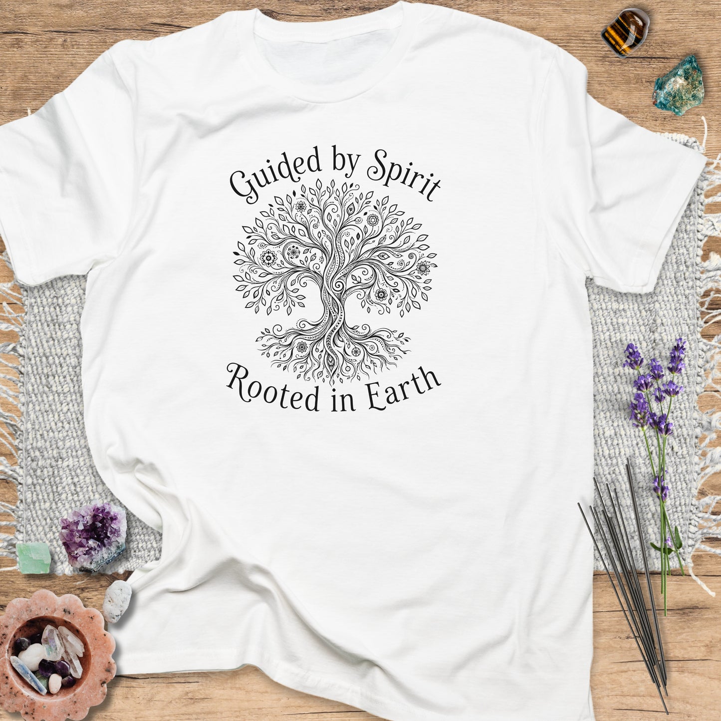 Guided by Spirit Tree T-Shirt White