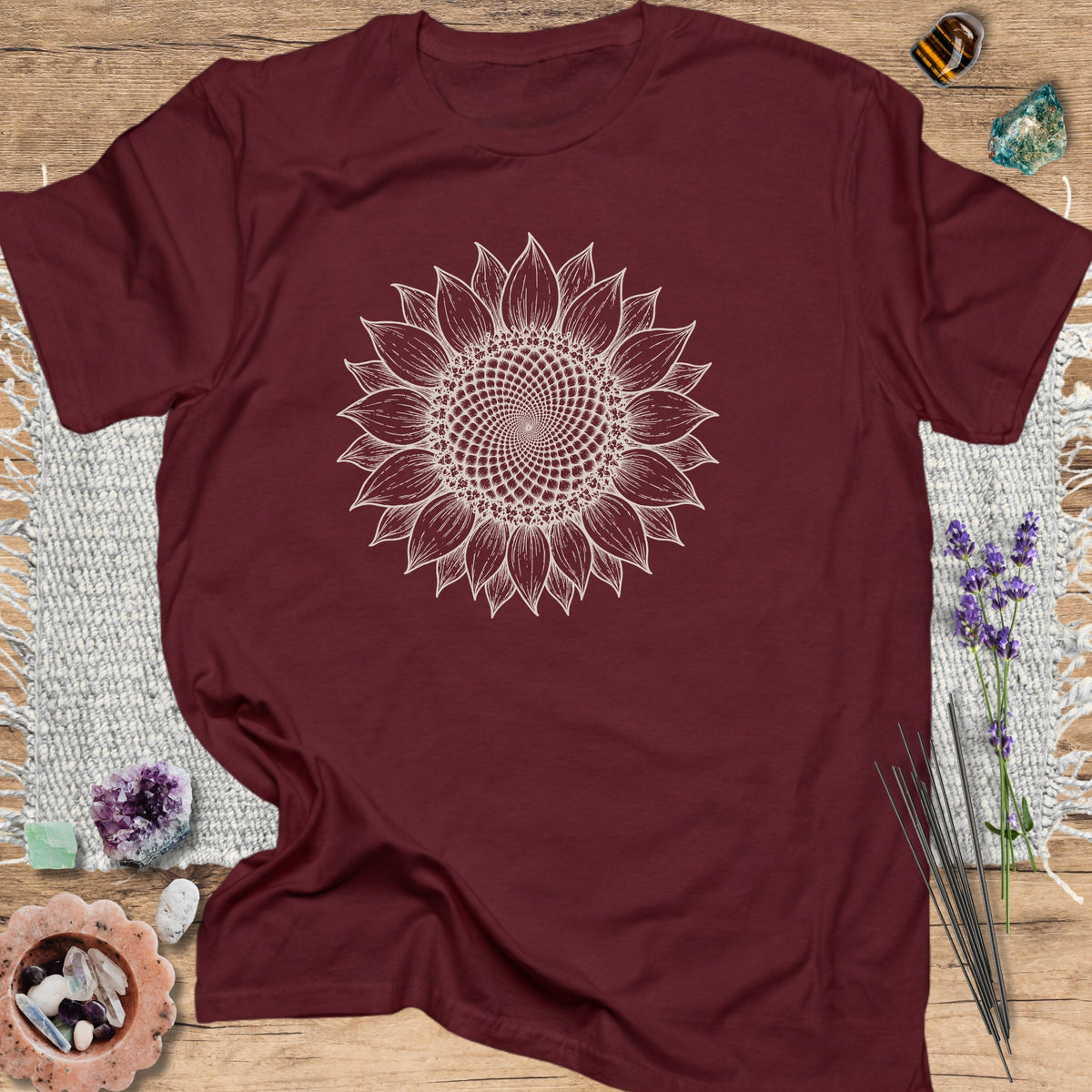 Sunflower Maroon
