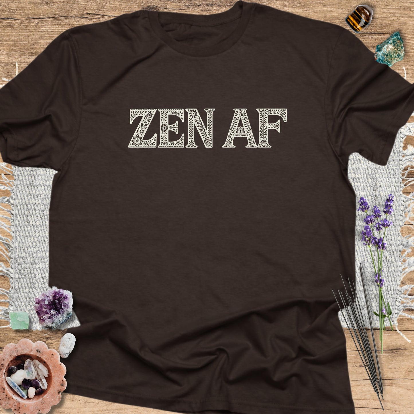 Zen AF T-Shirt Dark Chocolate