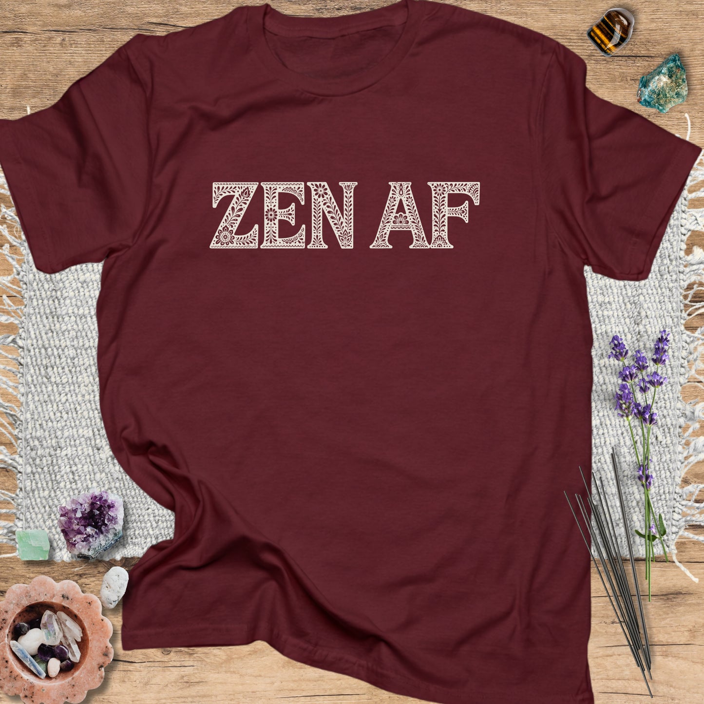 Zen AF T-Shirt Maroon