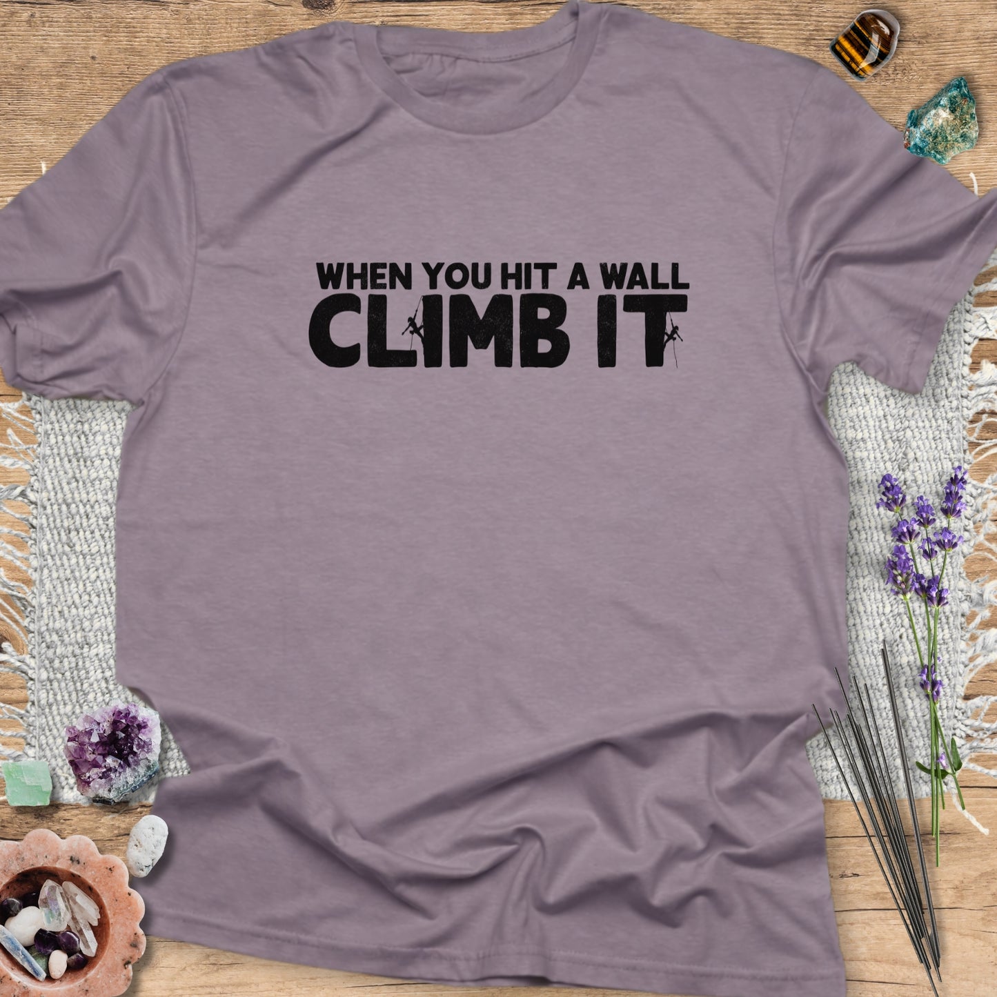 When You Hit a Wall, Climb it T-Shirt