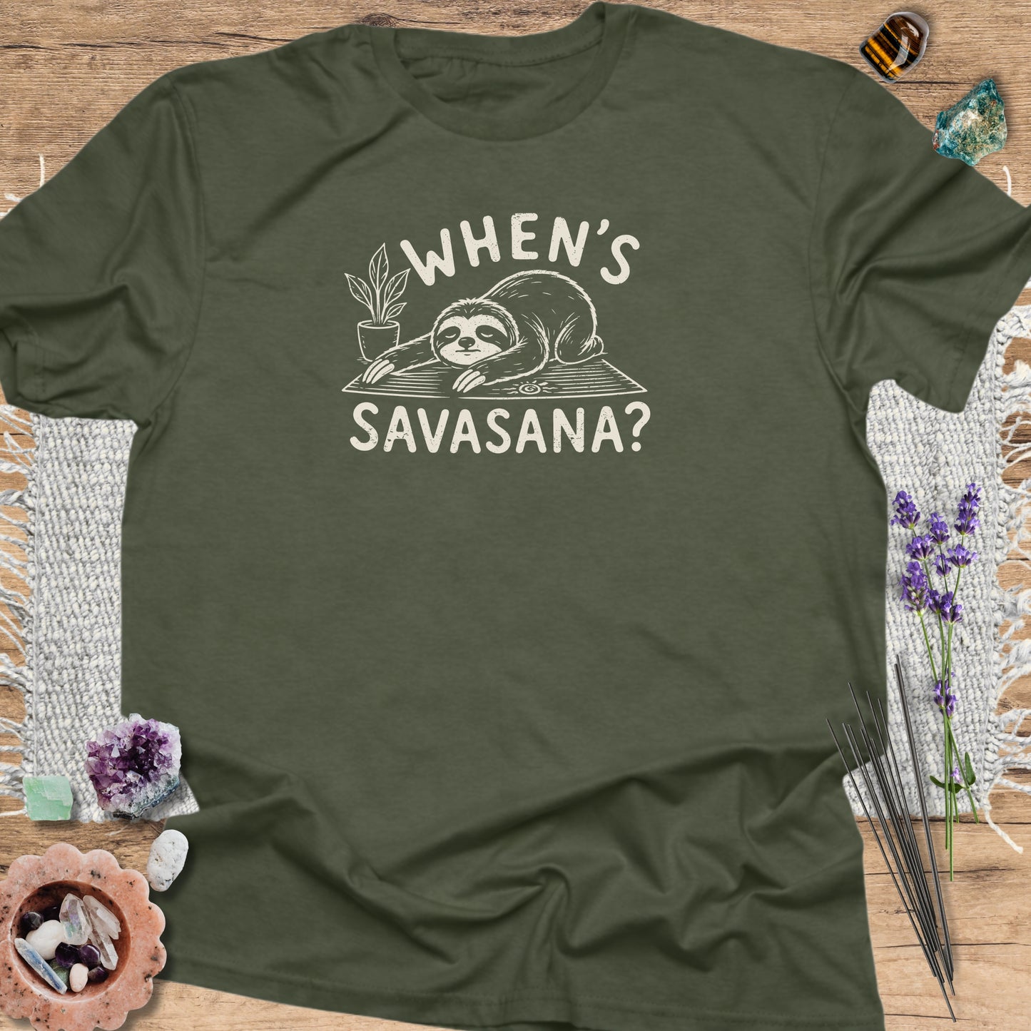 When's Savasana? Sloth T-Shirt