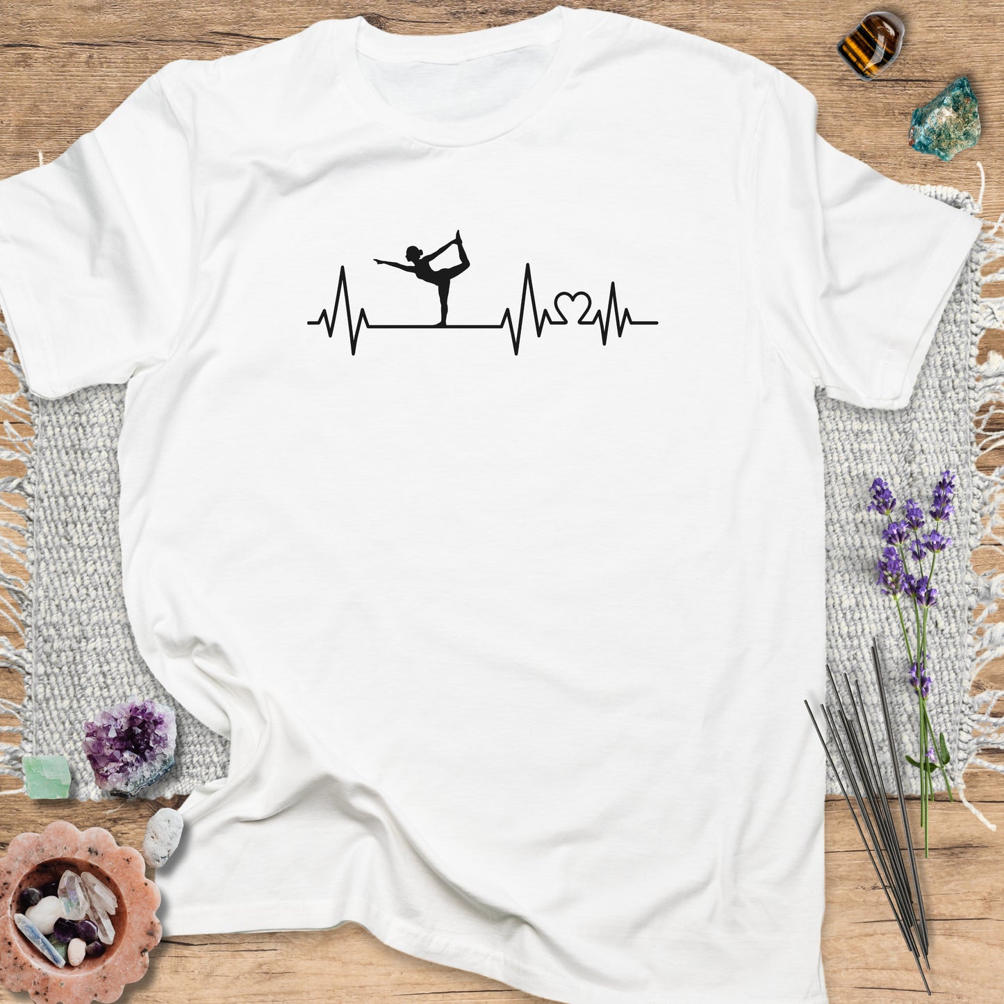 Yoga Heartbeat T-Shirt White