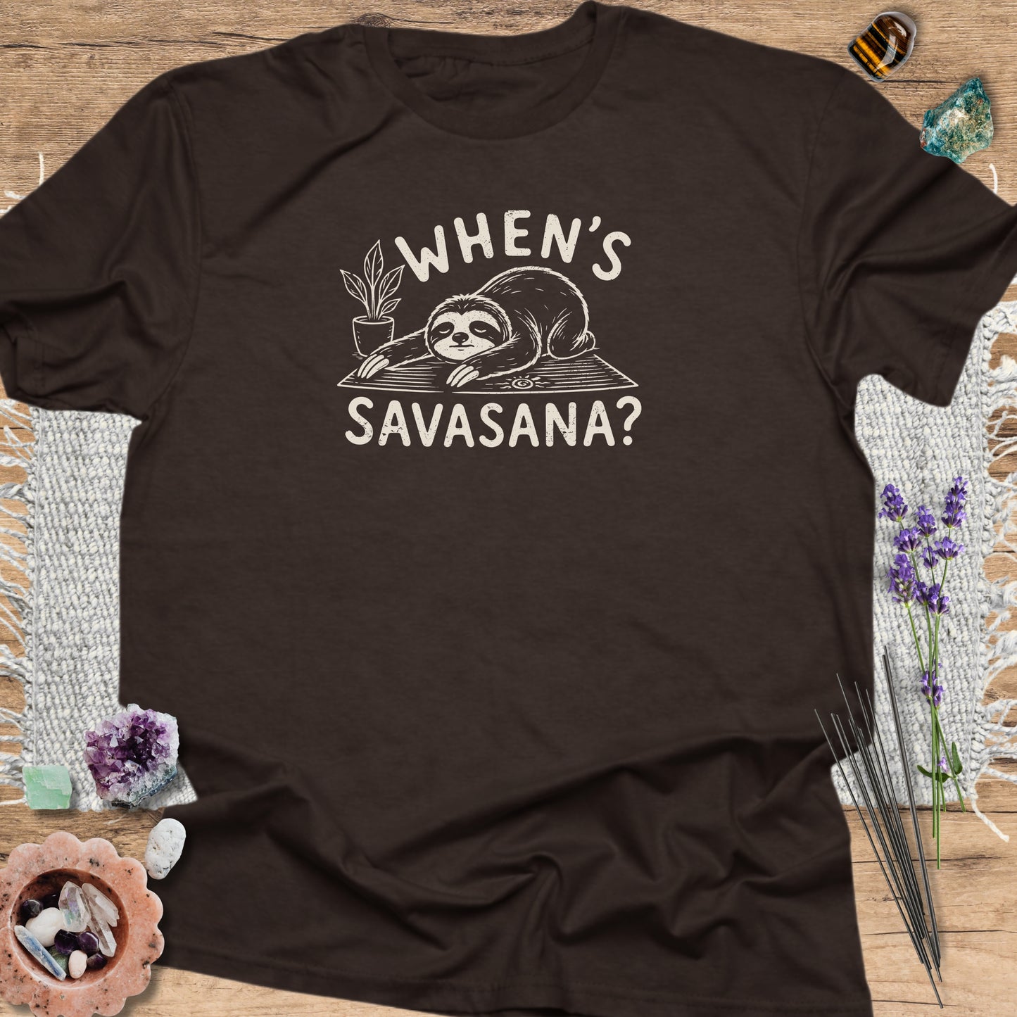 When's Savasana? Sloth T-Shirt