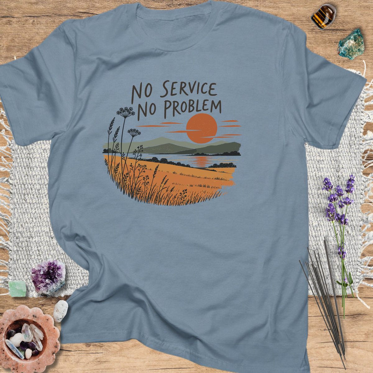No Service No Problem Stone Blue