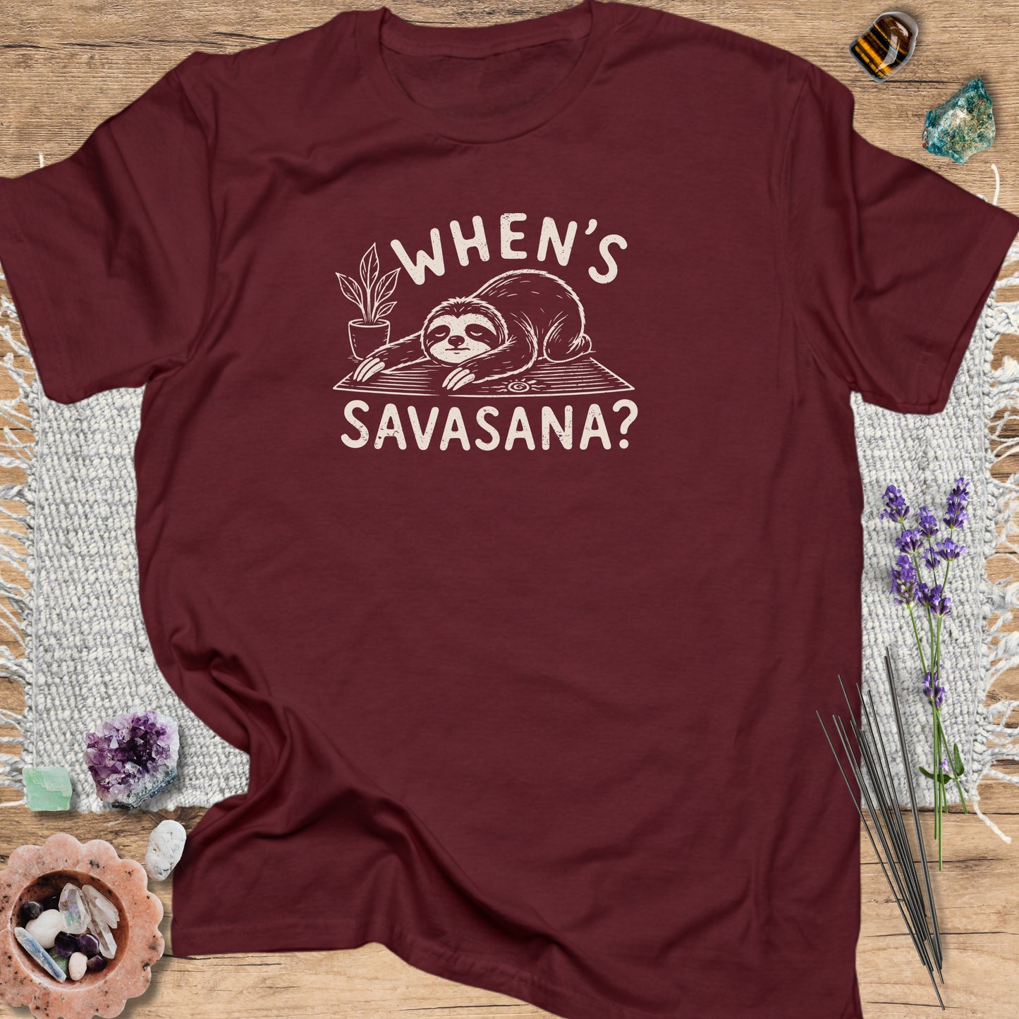 When's Savasana? Sloth T-Shirt