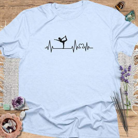Yoga Heartbeat T-Shirt Light Blue