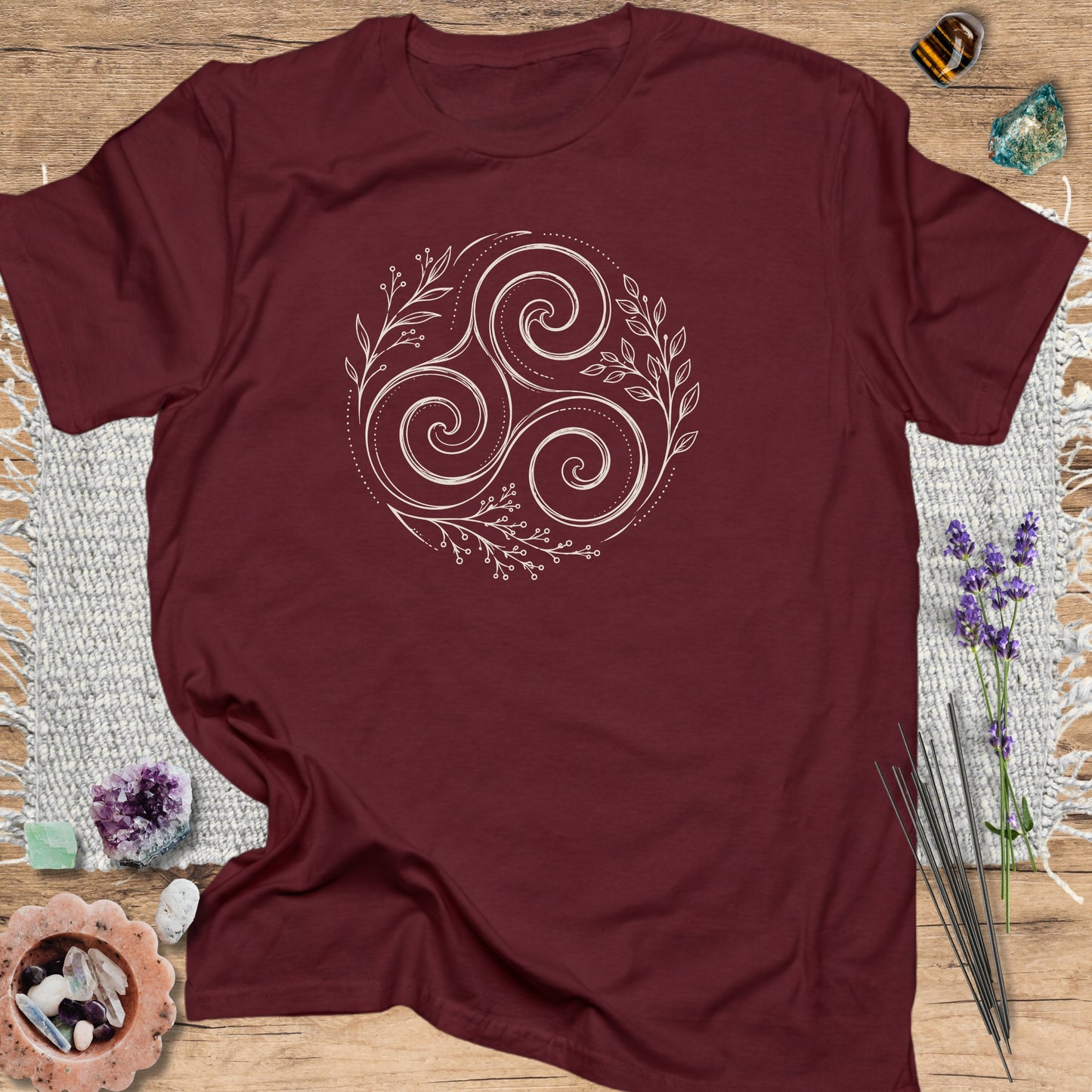Celtic Triskelion Maroon