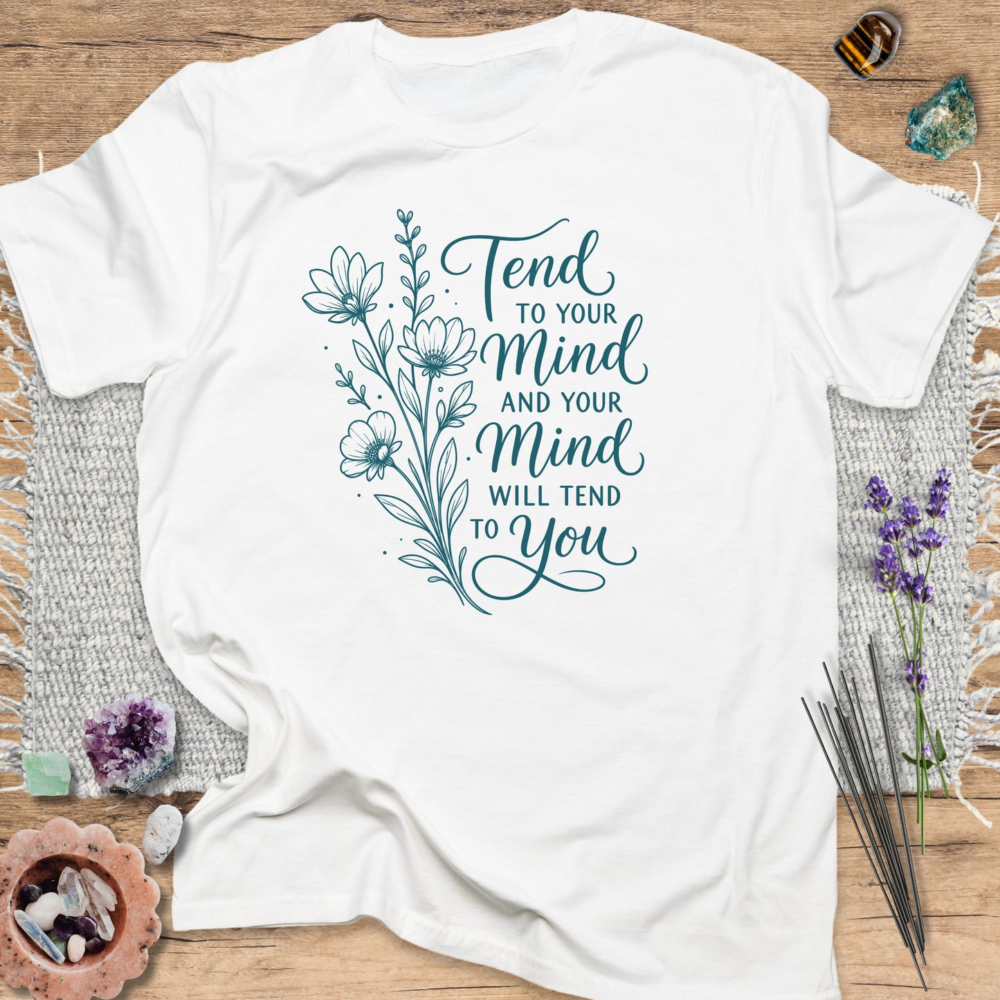 Tend to Your Mind T-Shirt White