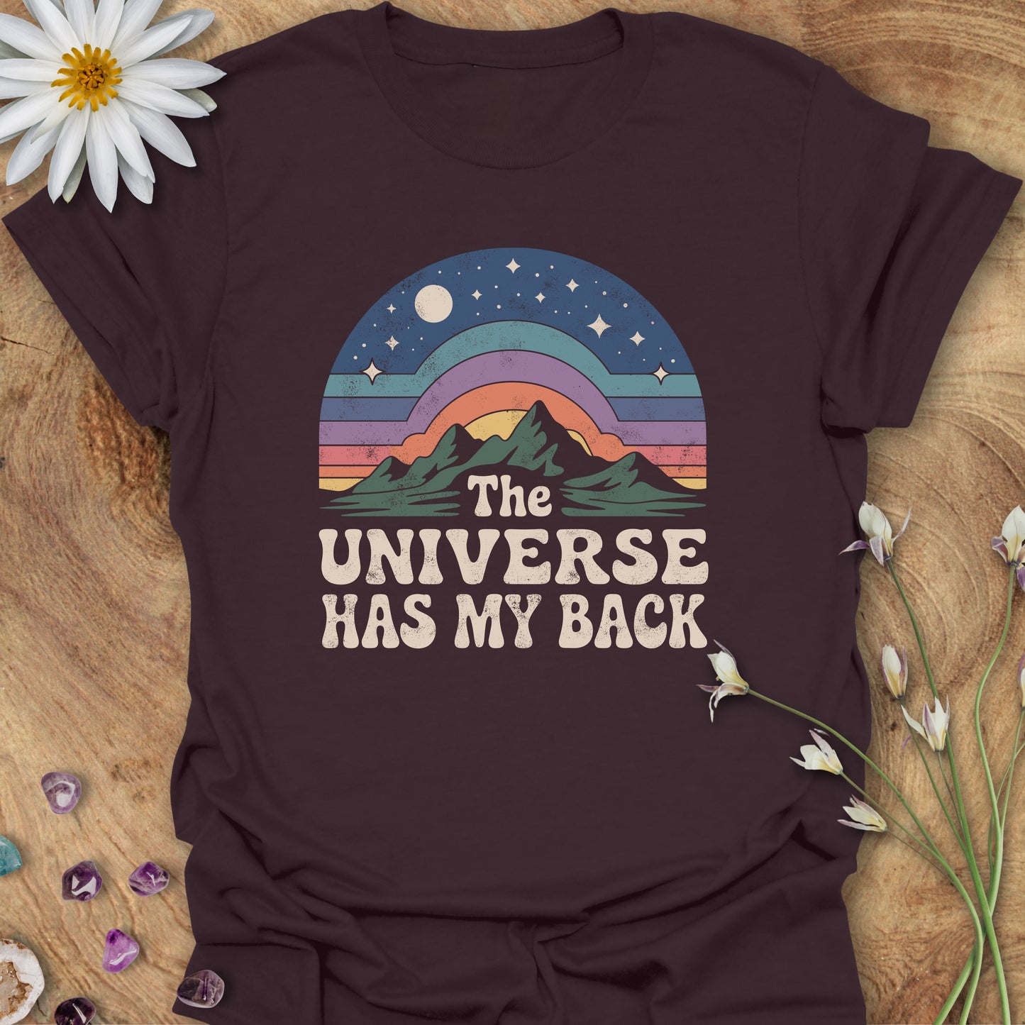 The Universe Has My Back T-Shirt Dark Chocolate