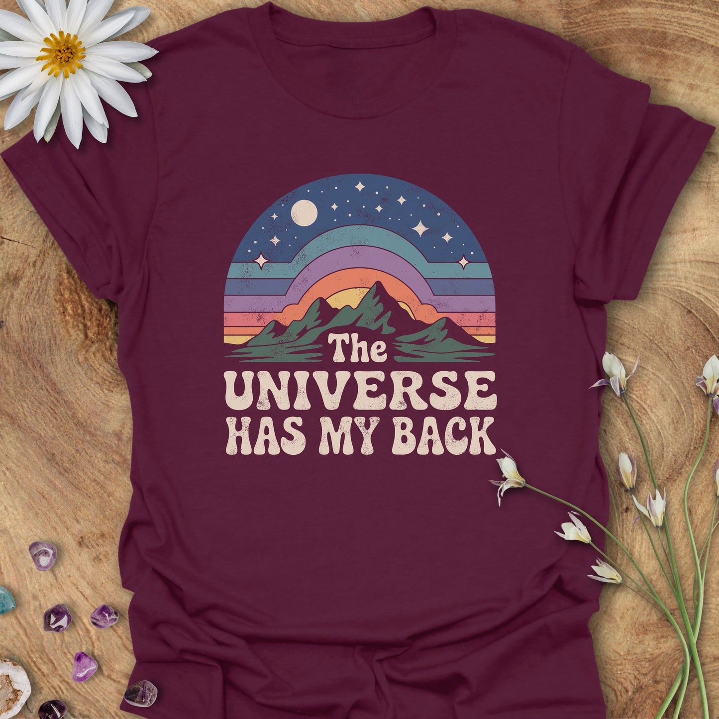 The Universe Has My Back T-Shirt Maroon