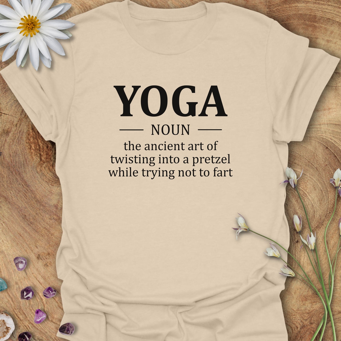 Yoga Definition T-Shirt Sand
