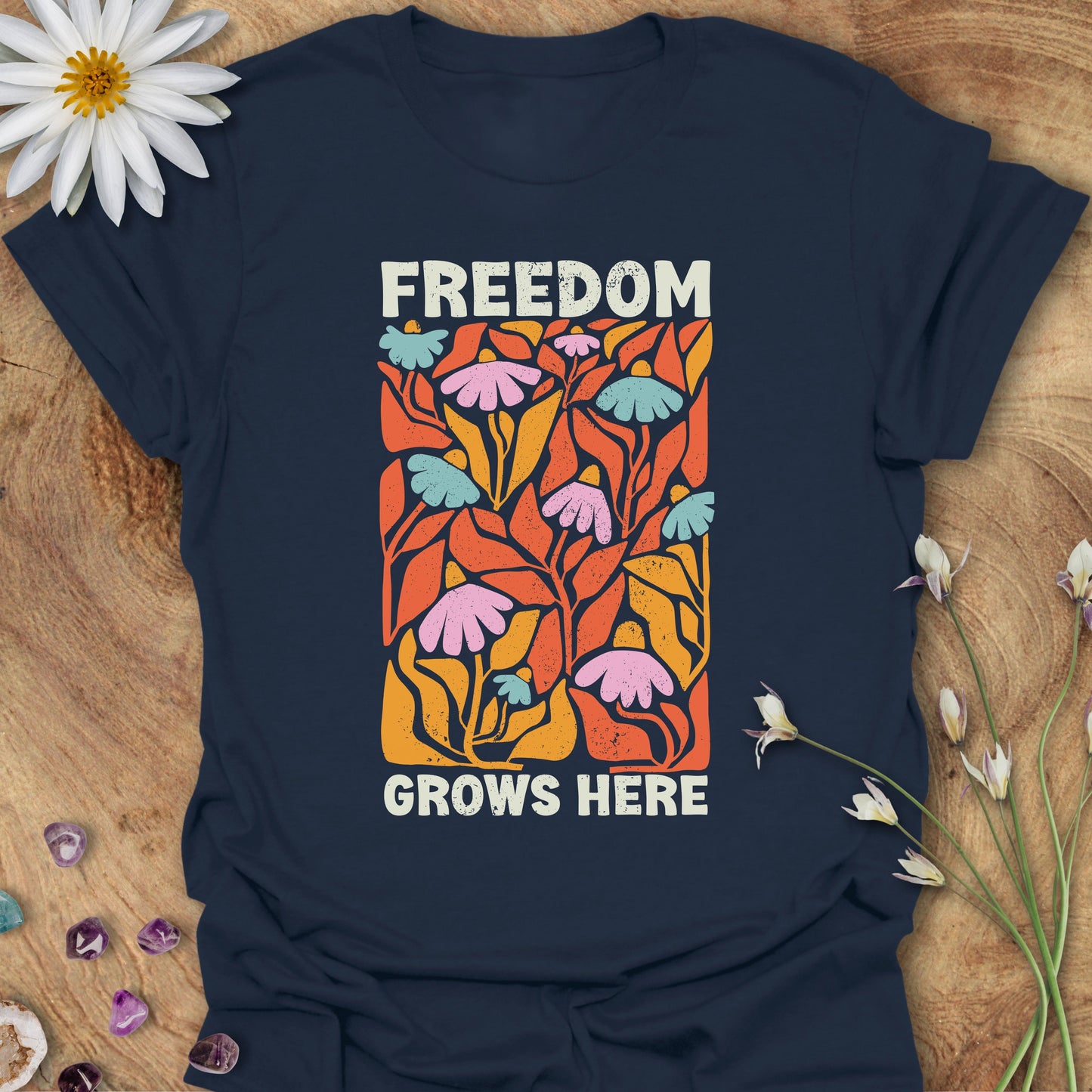 Freedom Grows Here T-Shirt Navy