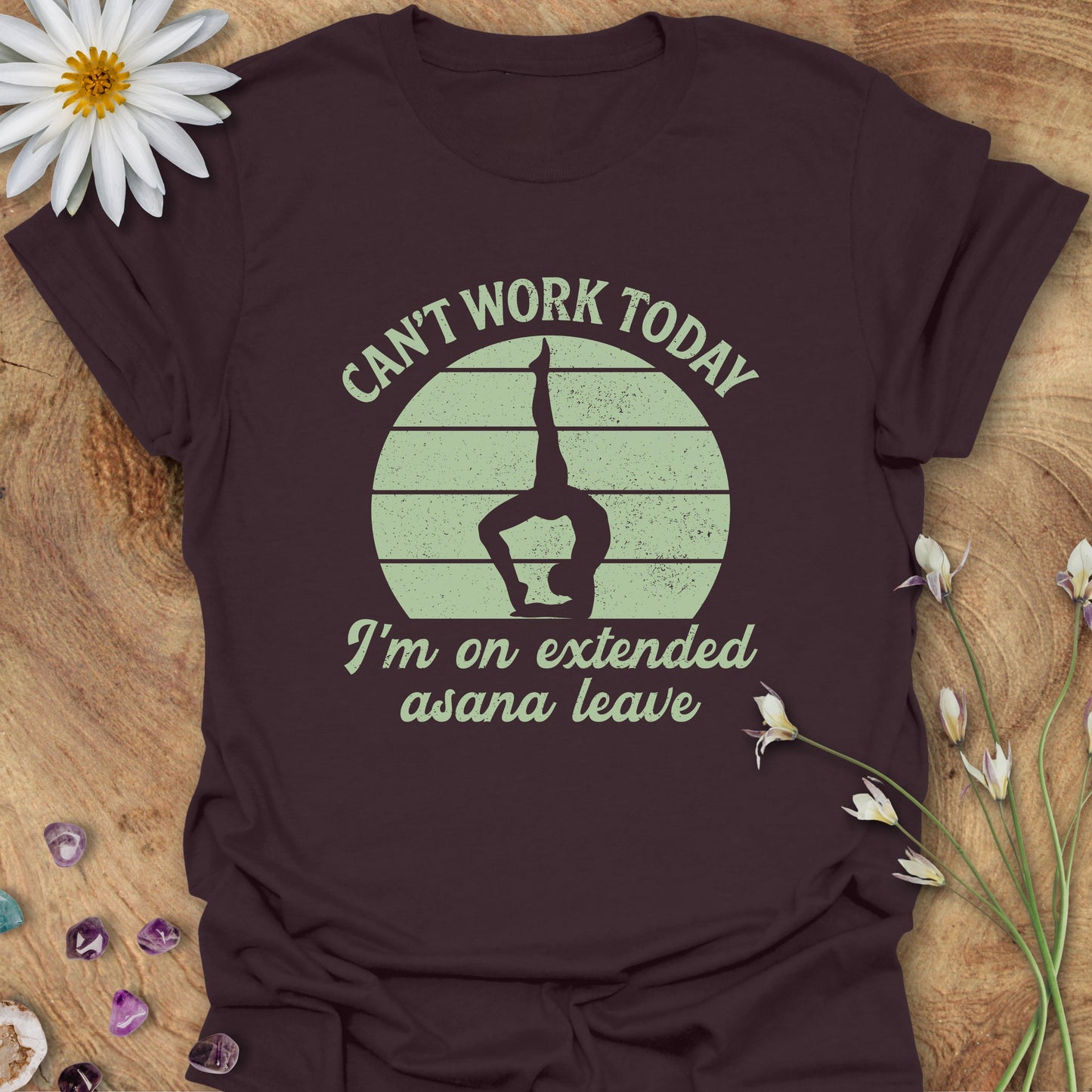 Extended Asana Leave T-Shirt Dark Chocolate