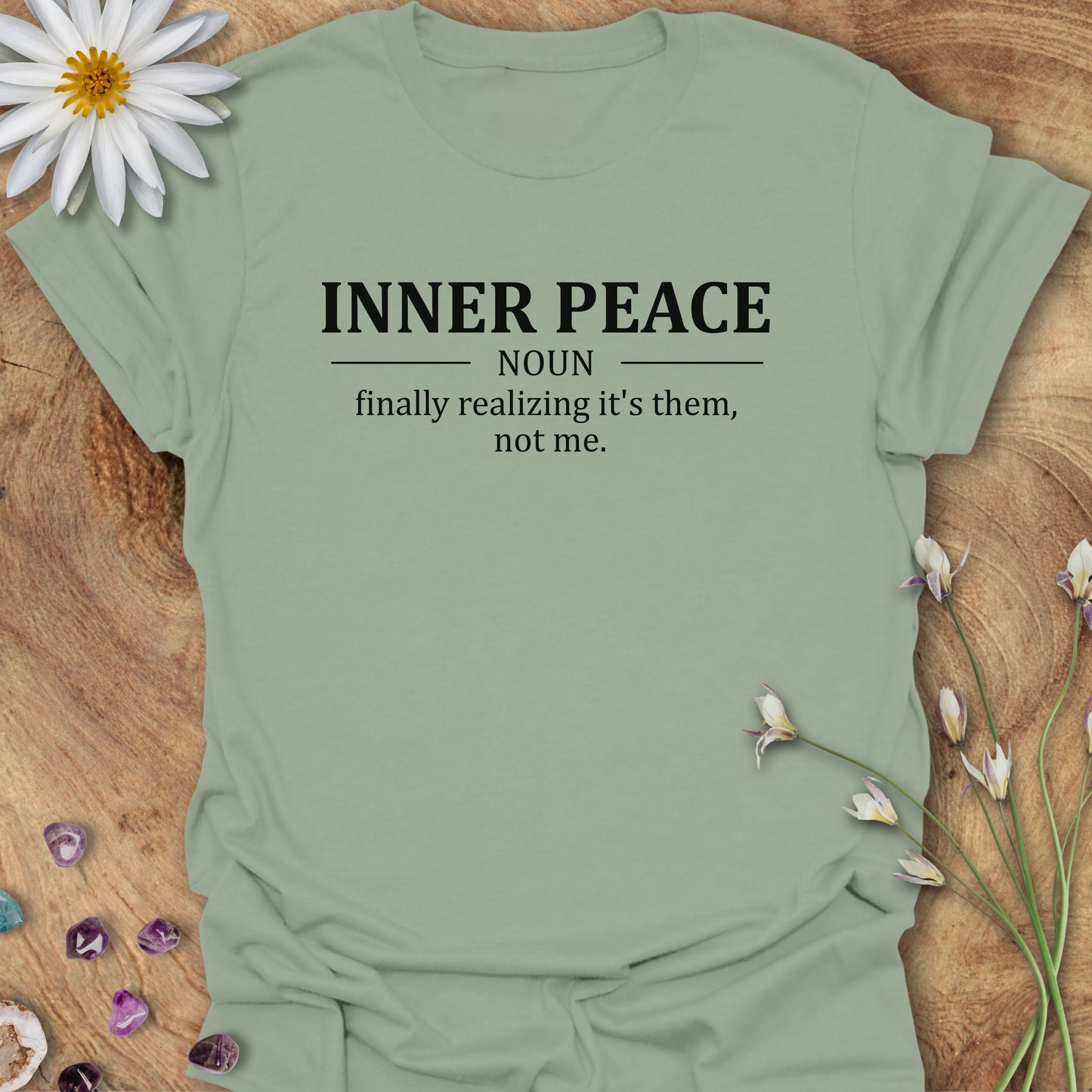 Inner Peace Definition T-Shirt Sage