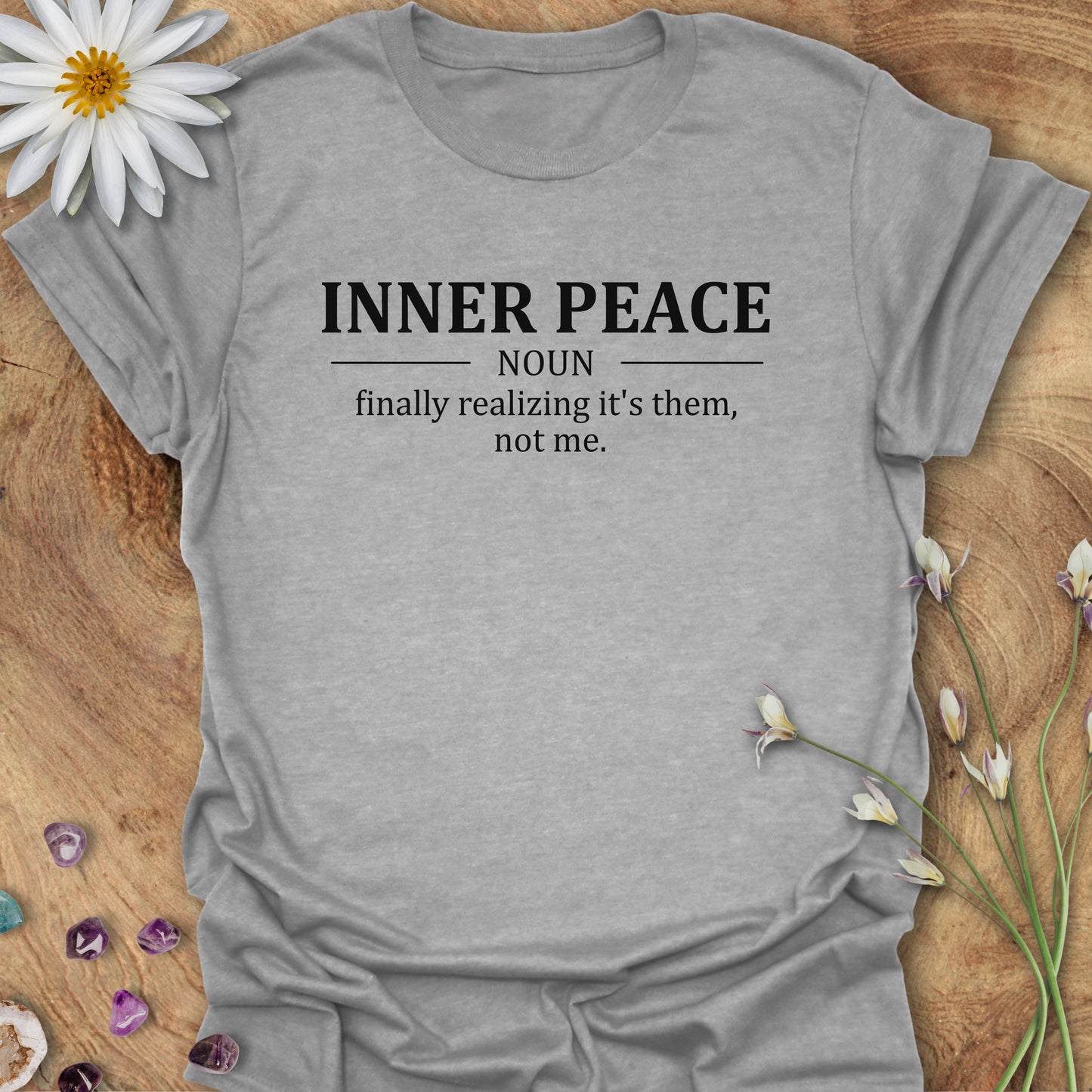 Inner Peace Definition T-Shirt Sport Grey
