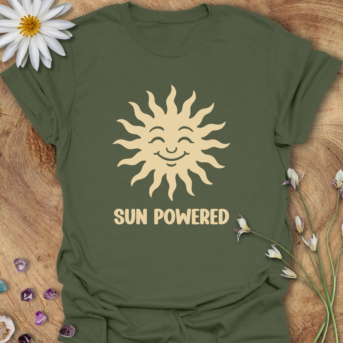 Sun Powered T-Shirt Military Green