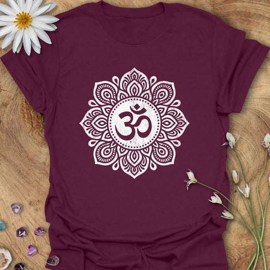 Om Mandala T-Shirt Maroon