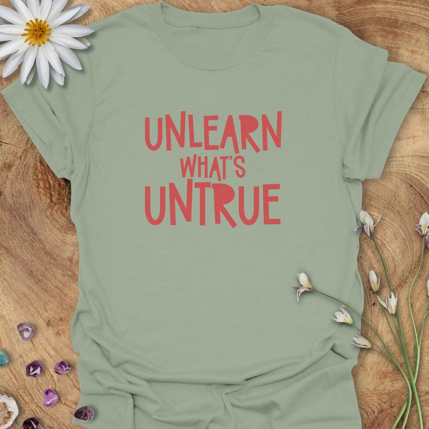 Unlearn What's Untrue T-Shirt Sage