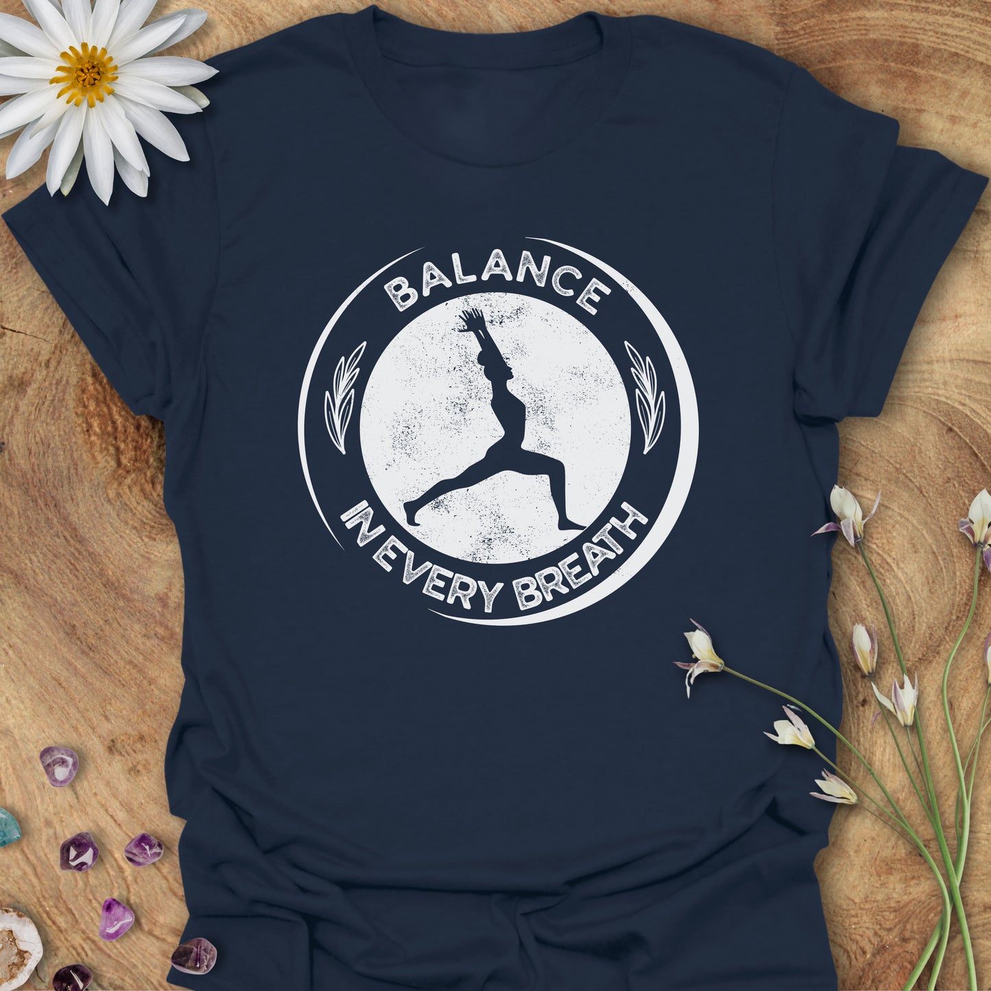 Balance in Every Breath T-Shirt Navy