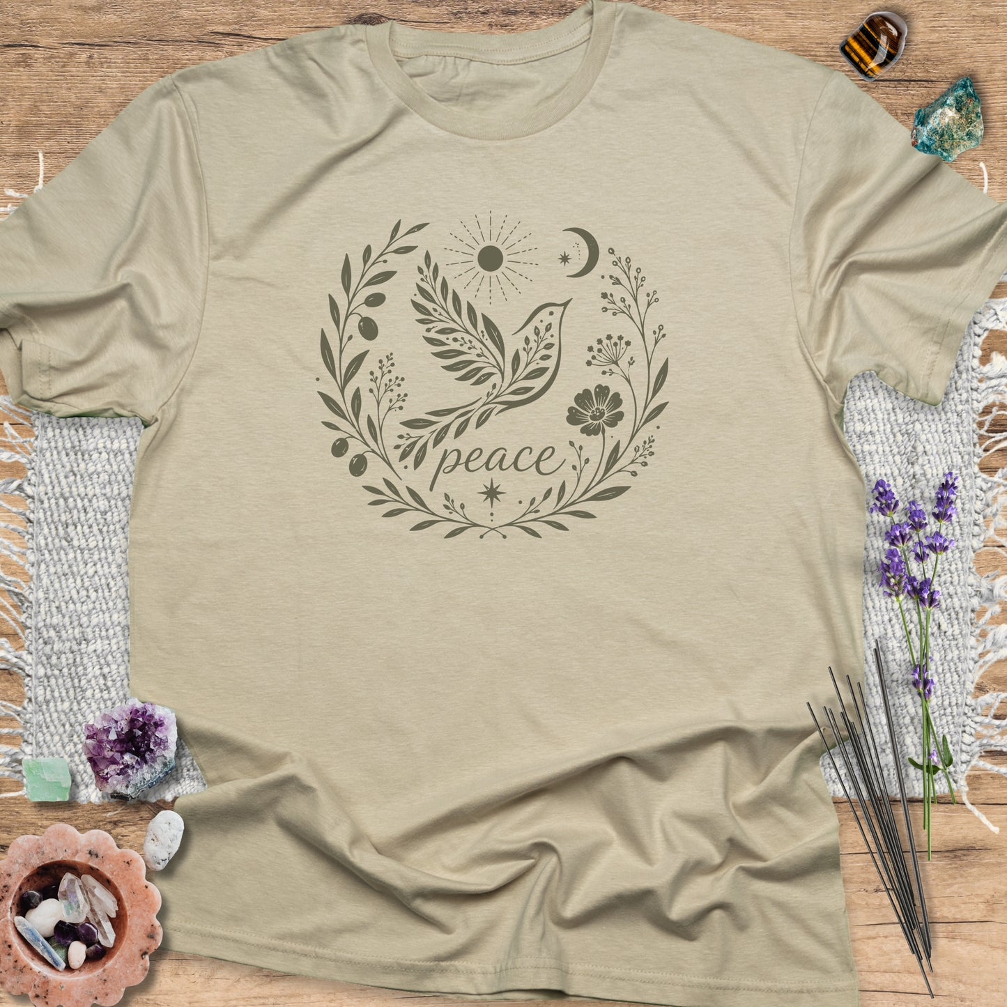 Peace Dove T-Shirt Sand