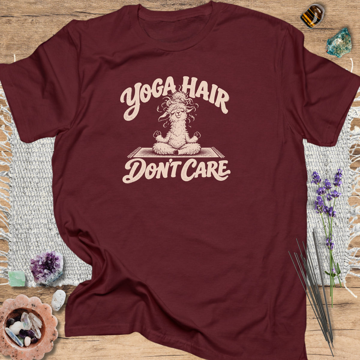 Yoga Hair Don't Care Maroon