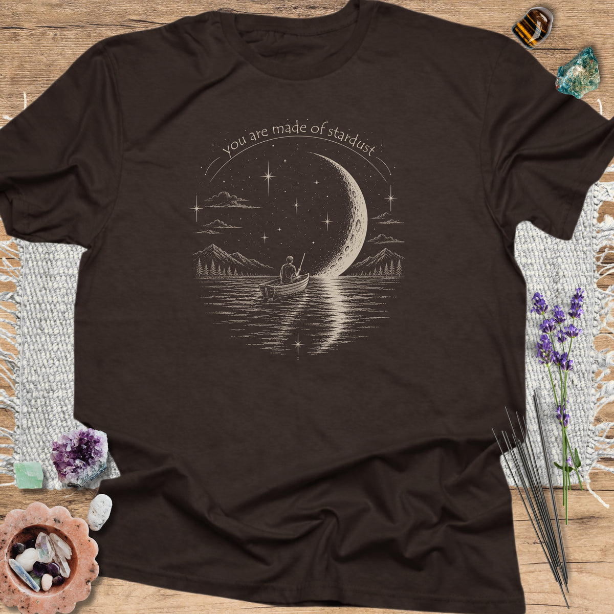 You Are Made of Stardust T-Shirt Dark Chocolate