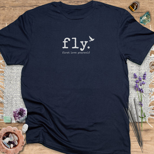 Fly. first love yourself. T-Shirt Navy