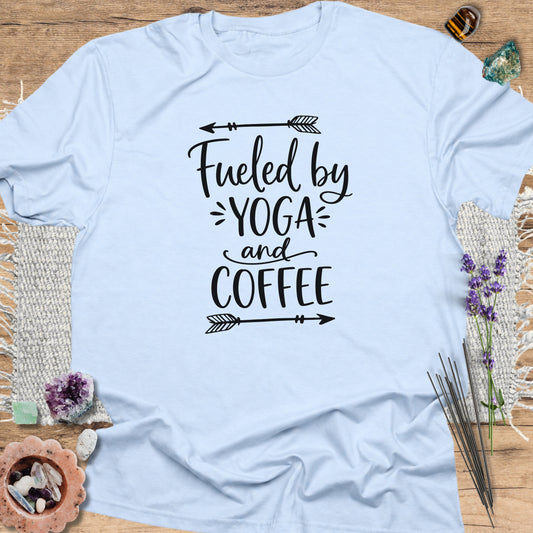 Yoga & Coffee T-Shirt Light Blue