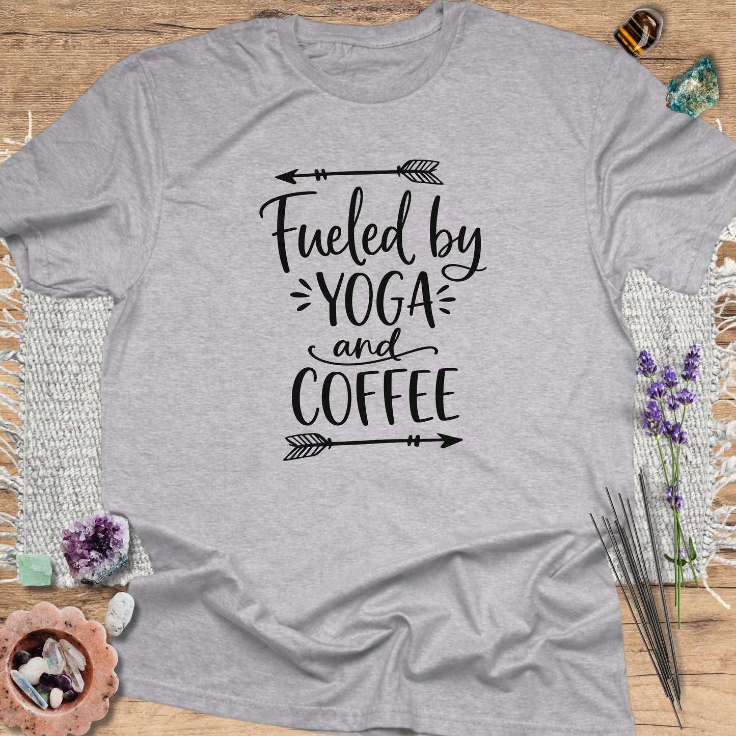 Yoga & Coffee T-Shirt Sport Grey