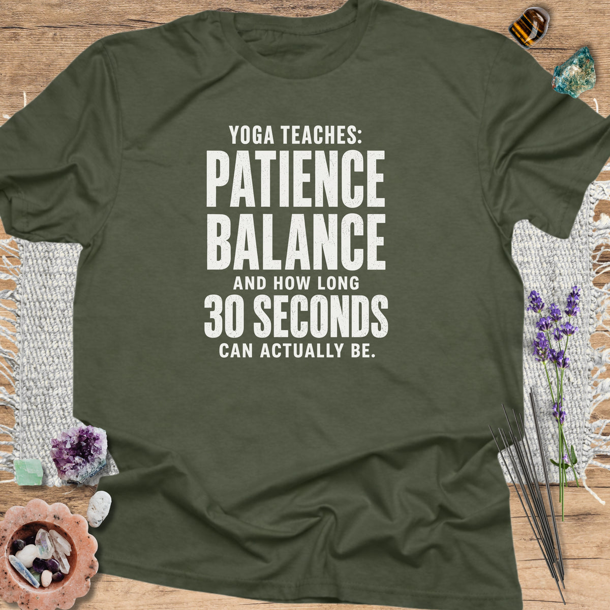 Yoga Teaches Military Green