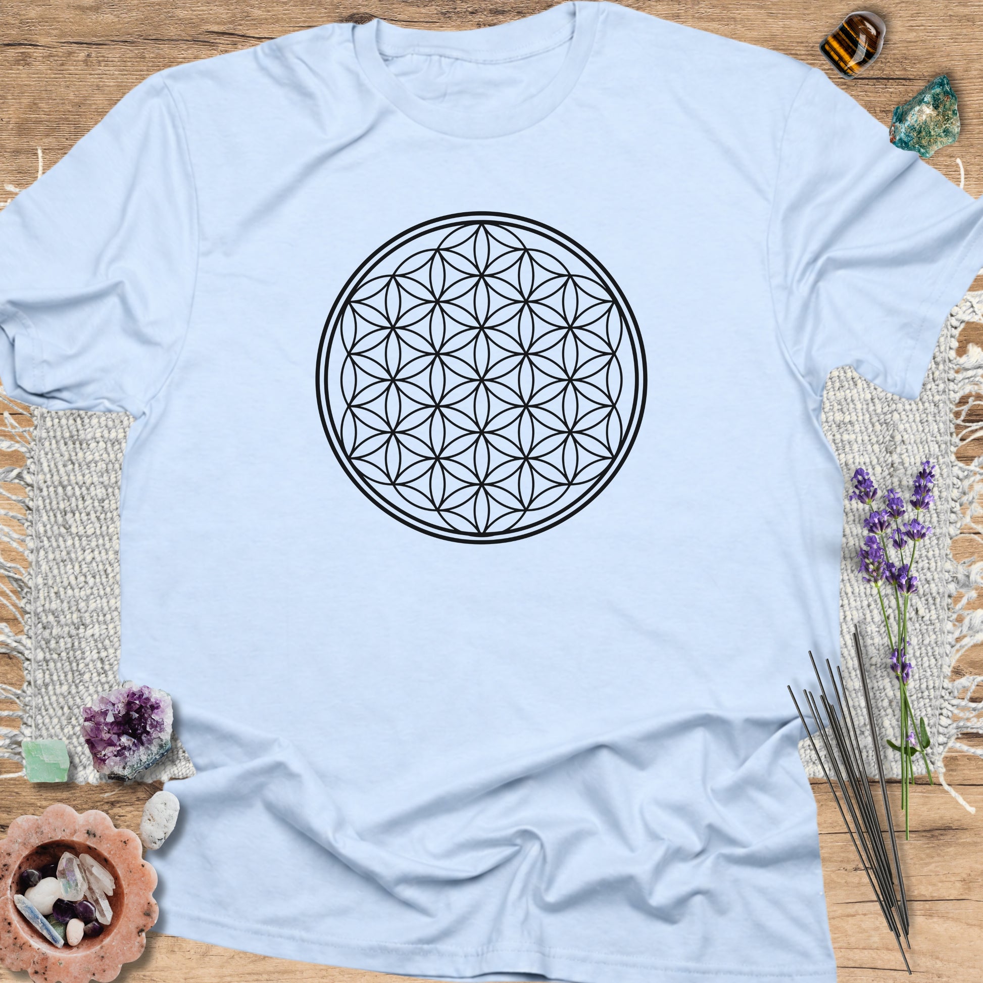 Flower of Life Light Blue