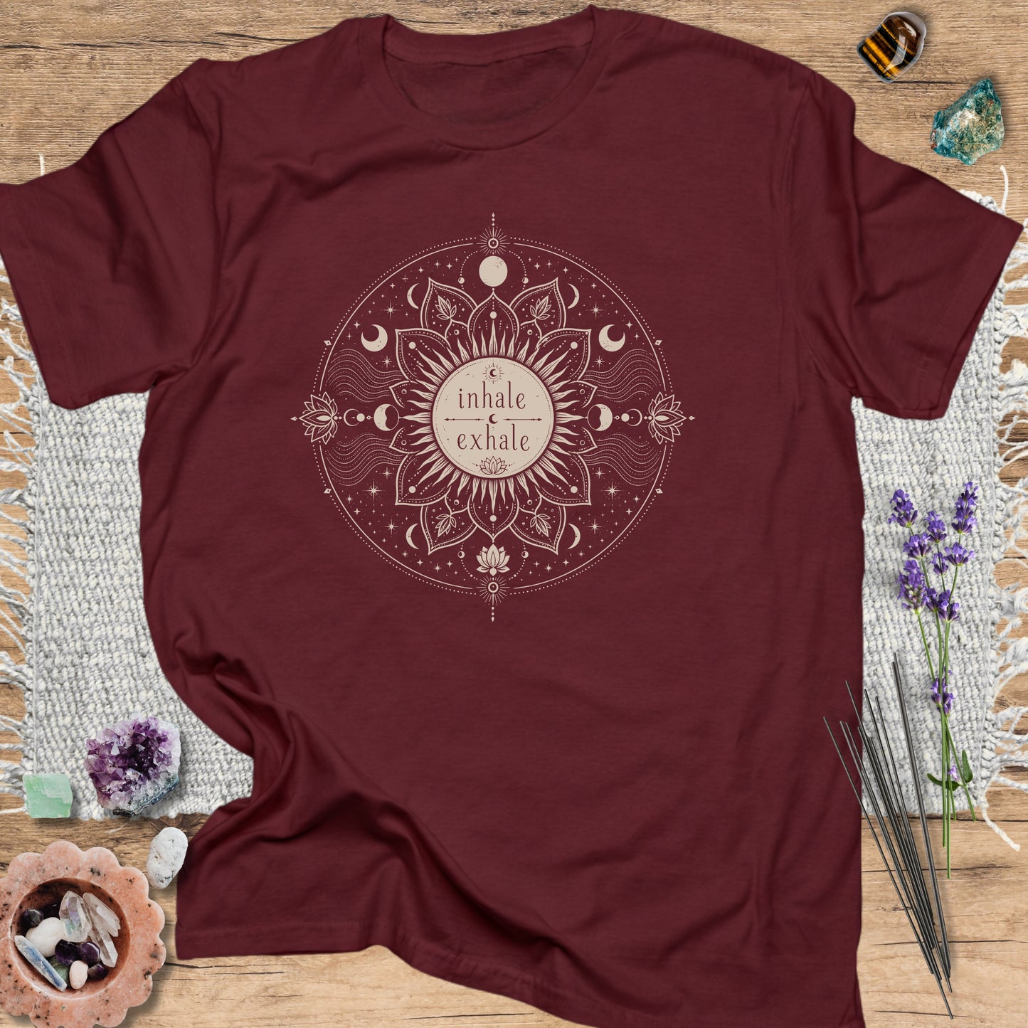 Inhale Exhale Mandala Maroon