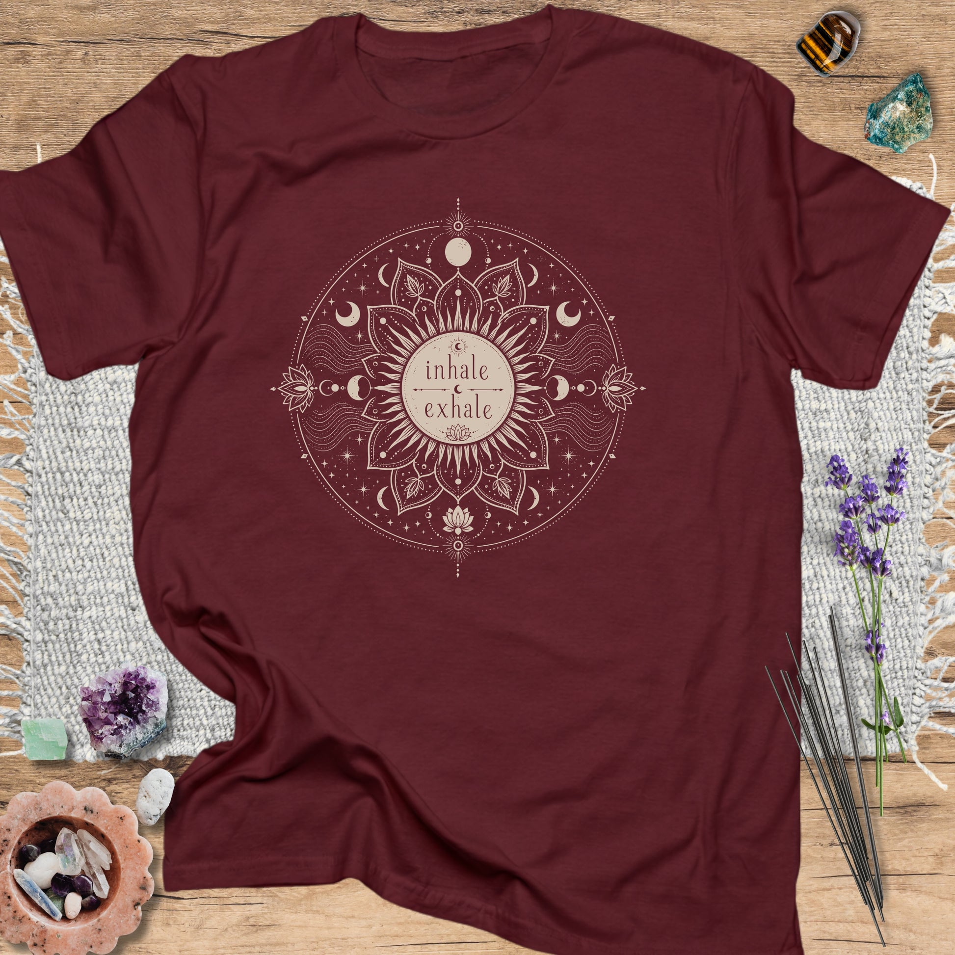 Inhale Exhale Mandala Maroon