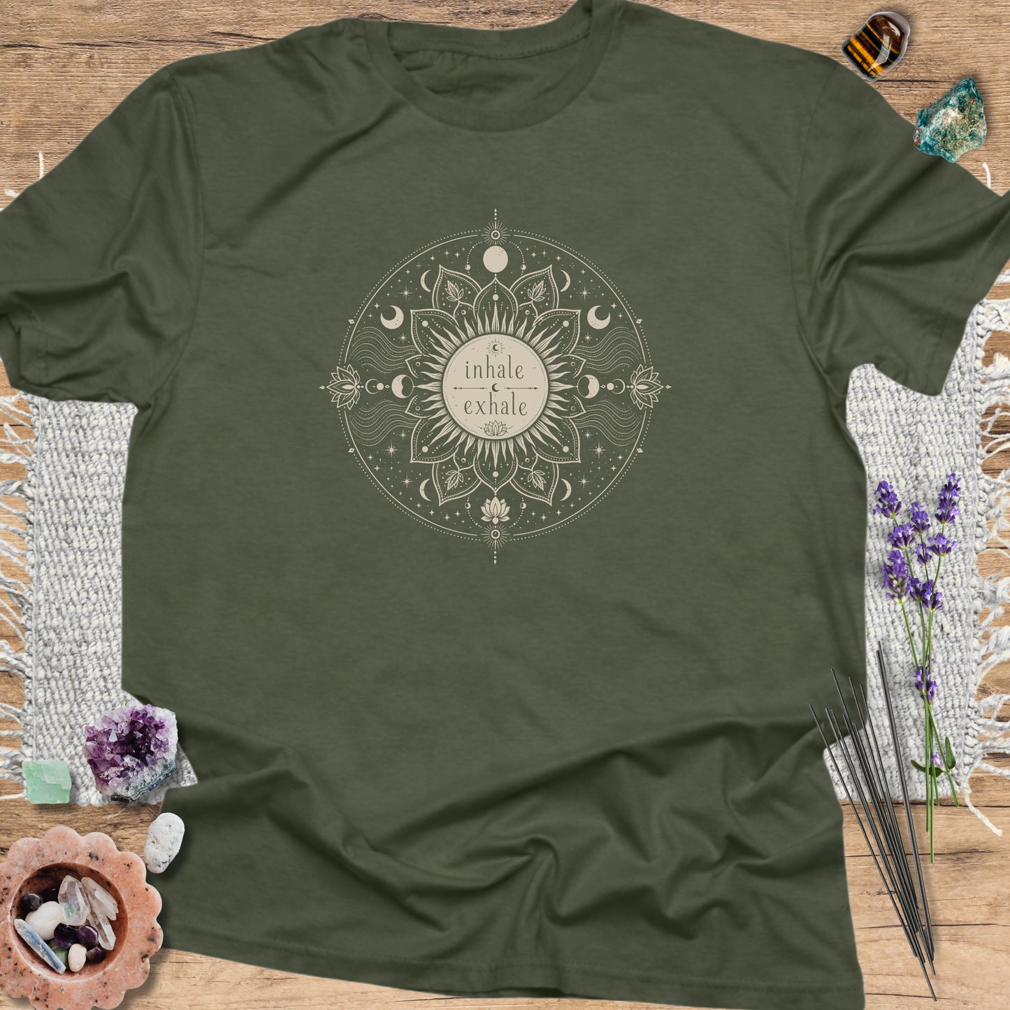 Inhale Exhale Mandala T-Shirt