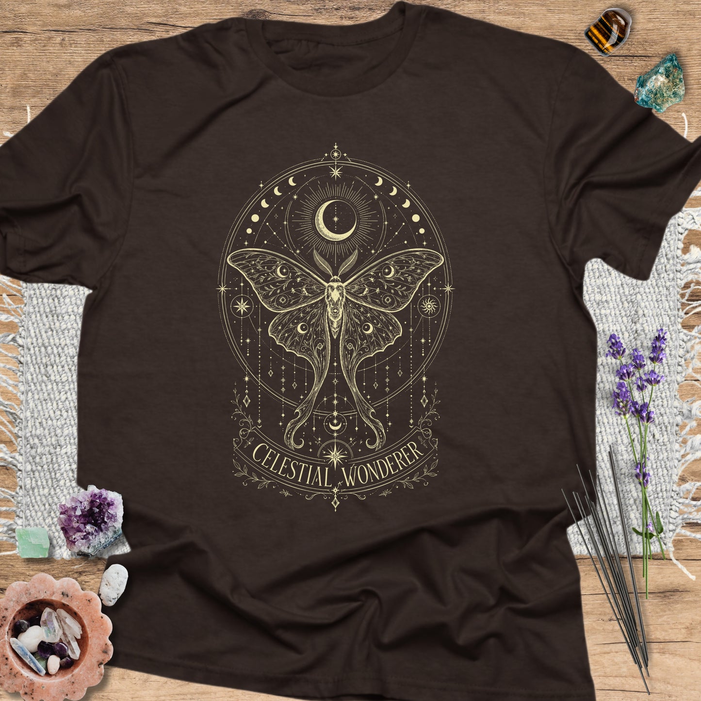 Celestial Wonderer T-Shirt Dark Chocolate