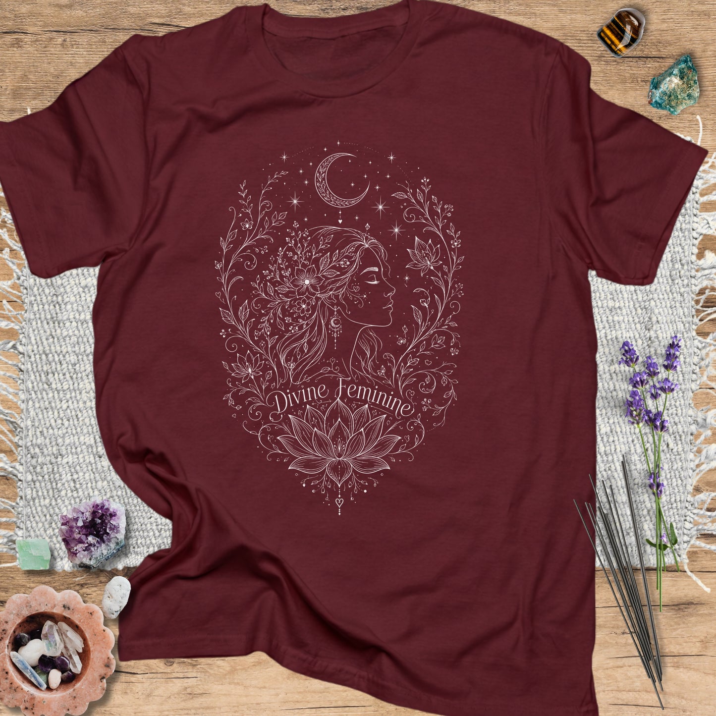 Divine Feminine T-Shirt Maroon