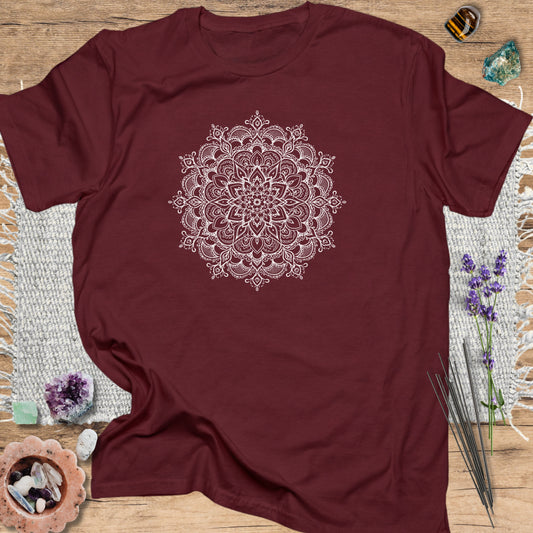 White Lace Mandala T-Shirt