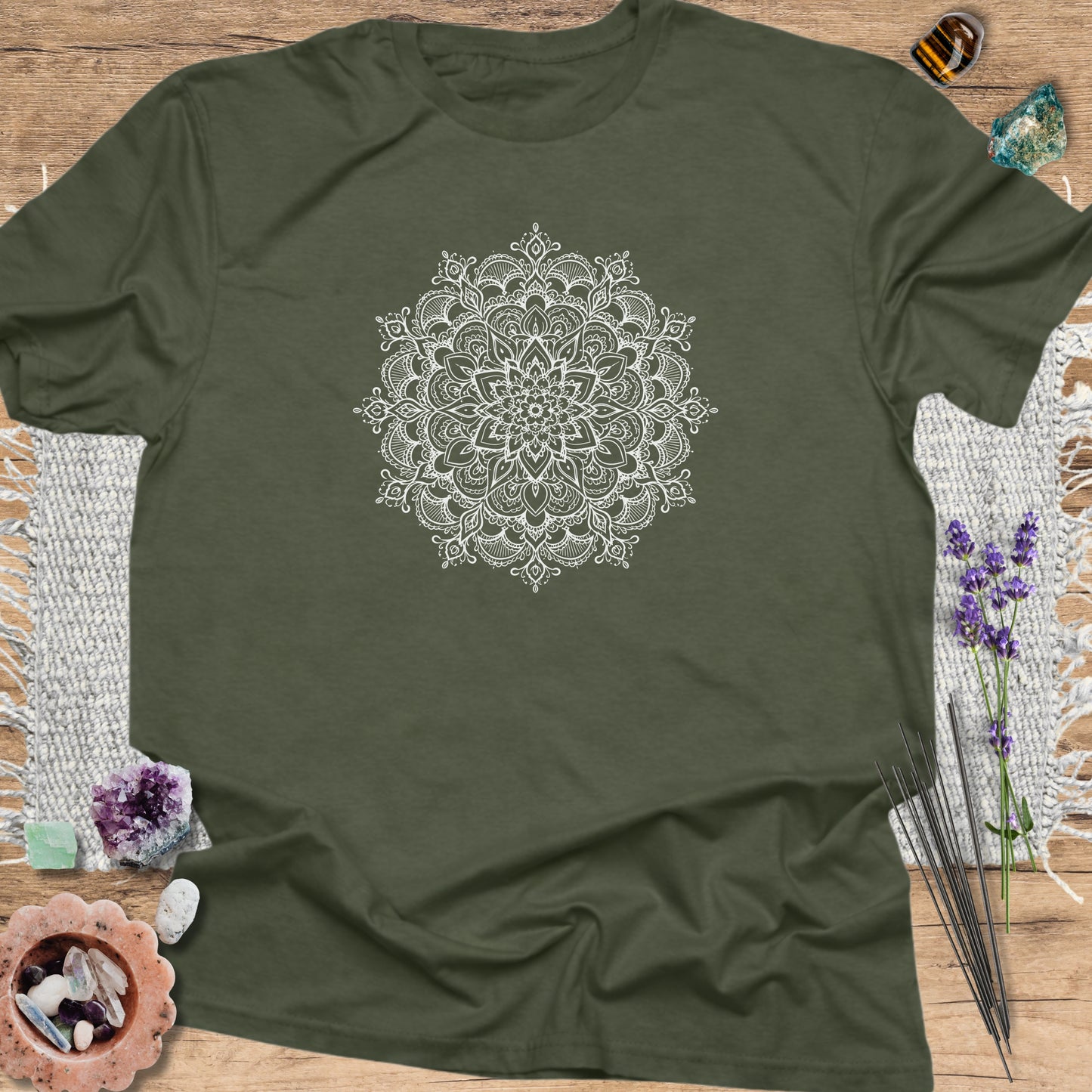 White Lace Mandala T-Shirt