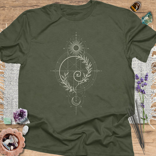 Fibonacci Spiral Military Green