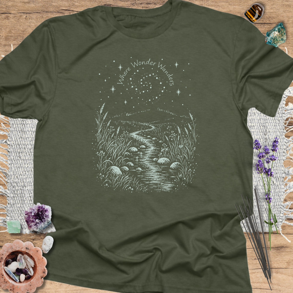 Where Wonder Wanders Military Green