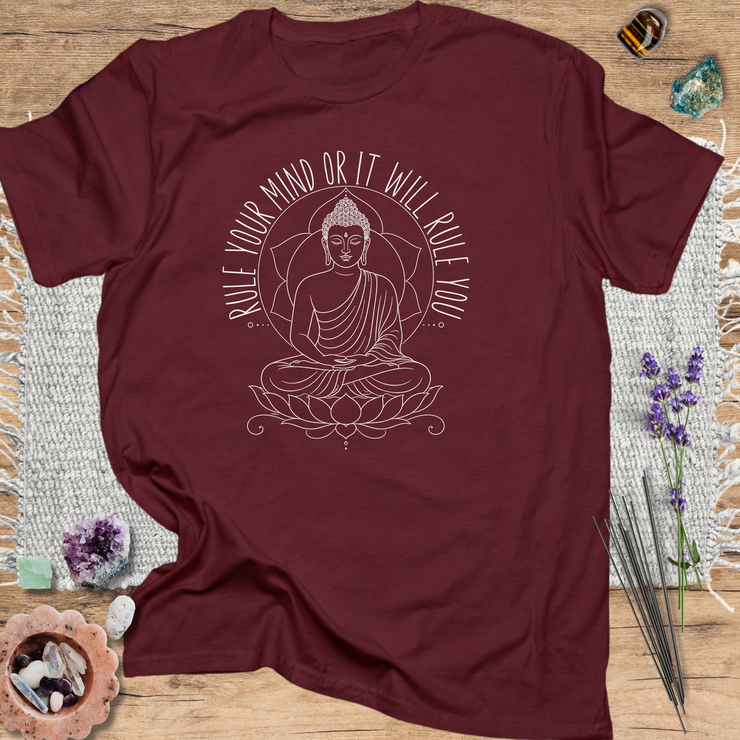 Rule Your Mind T-Shirt Maroon